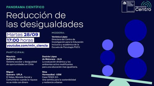 Seremi de Ciencia organiza Webinar en torno al objetivo de desarrollo sostenible de reducción de las desigualdades